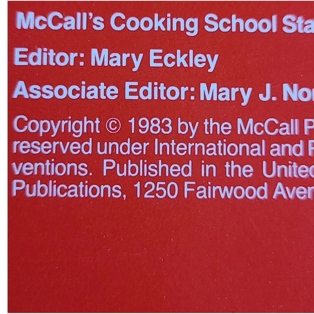 McCalls Cooking School 3-Ring Binder Cookbook‎ #1 Step-by-Step Recipes VIDEO
